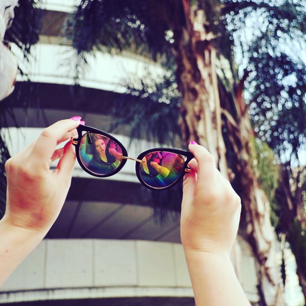 New (never been worn) Funky cat eye sunglasses